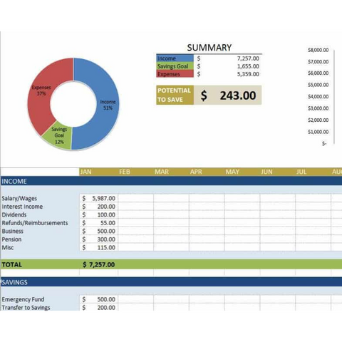 Personal Money Management Template